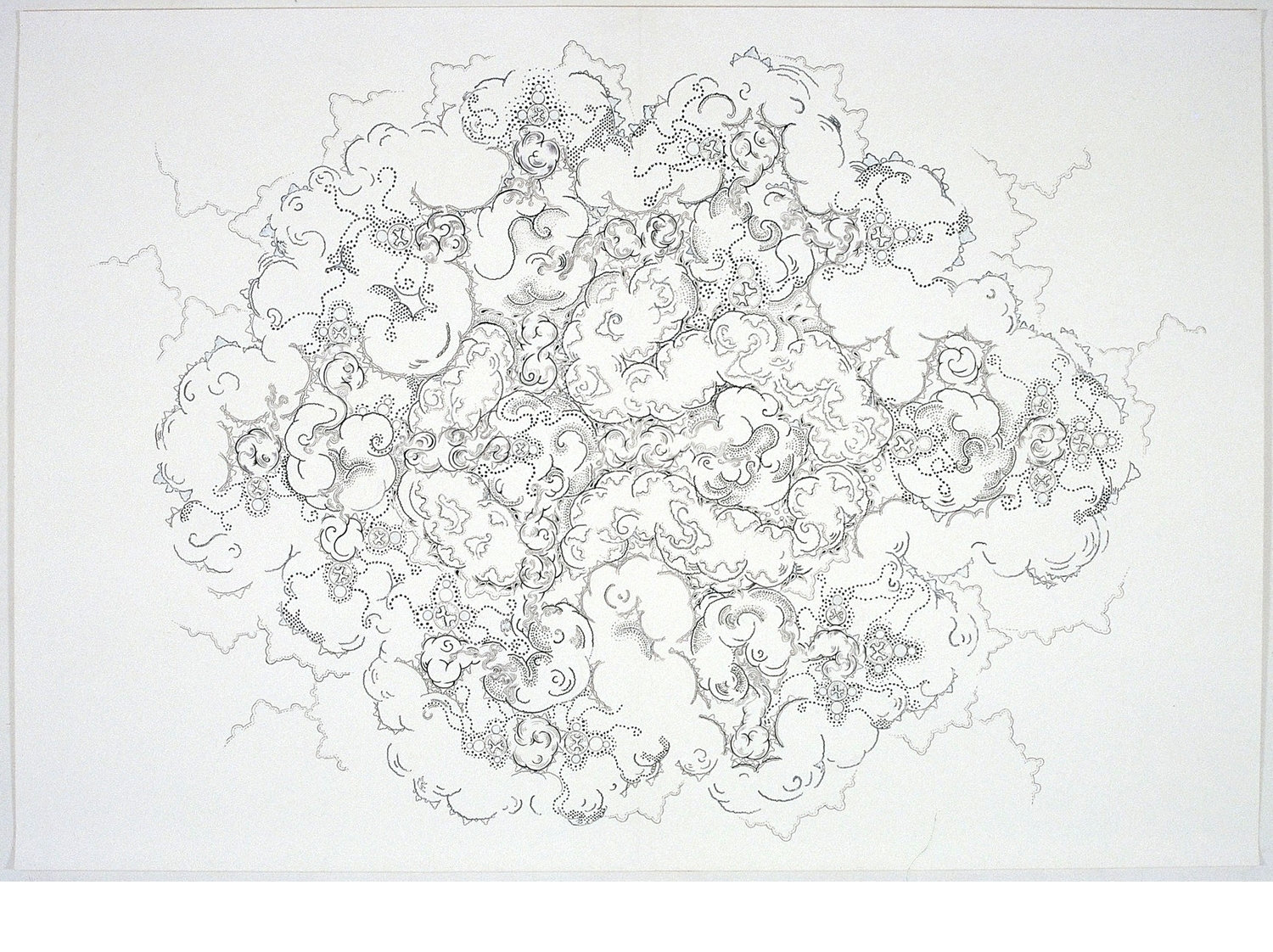 Cloud, 2000,  mixed media on paper, 190x260 cm